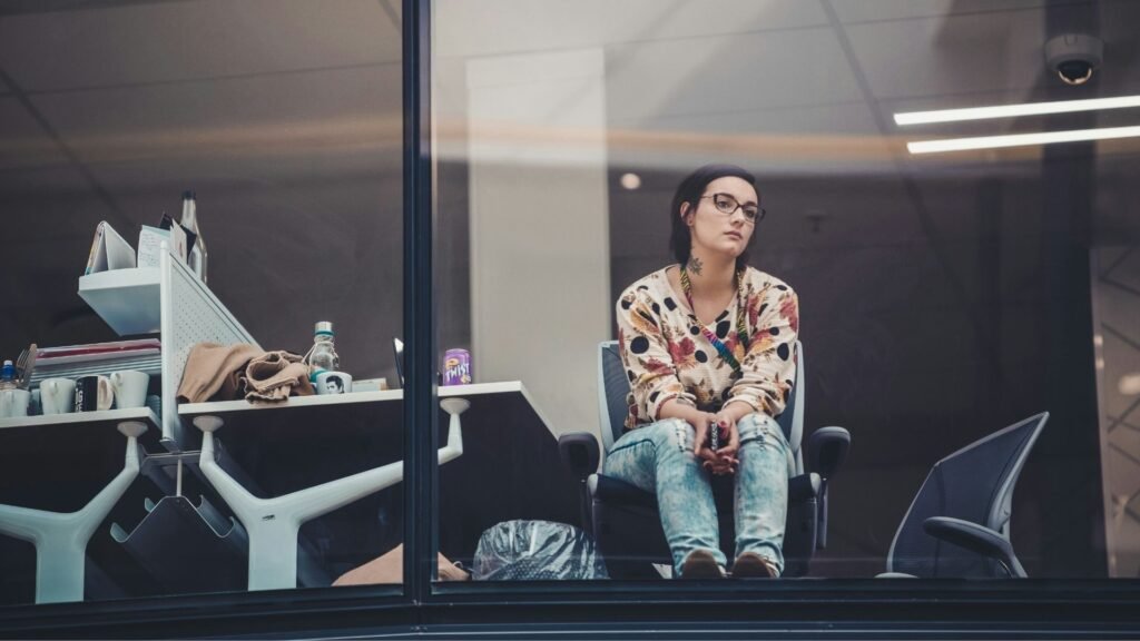 data-science-could-be-punk-rock person being bored at a corporate office